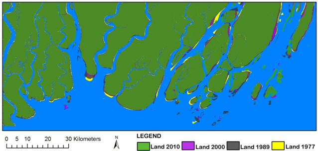 Morphological Changes in the Coastal Areas of Bangladesh, 1977-2010
